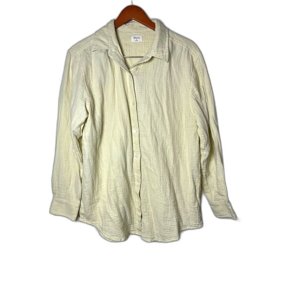 Aritzia Wilfred Free 100% Organic Cotton New Sail Button gauze shirt Size M - Picture 2 of 6